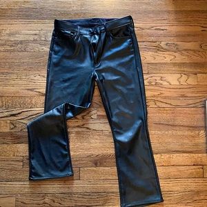 MOTHER the insider crop- great condition- black leather pants
